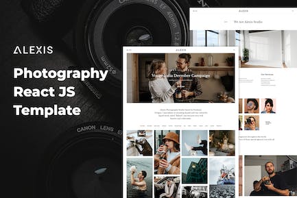Alexis - 摄影用React JS模板 Alexis-摄影反应JS模板