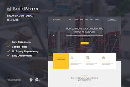 BuildStars - React建筑模板 BuildStars-Reaction施工模板