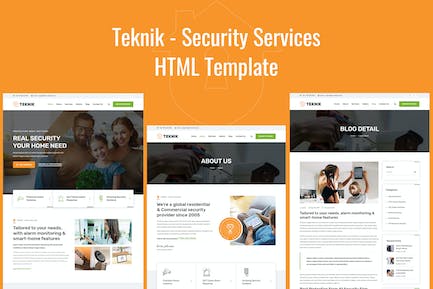 Teknik - 安全服务HTML模板 Teknik-安全服务HTML模板
