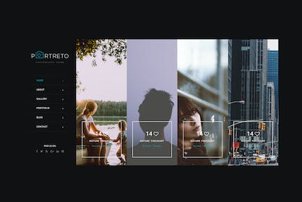 Portreto - 摄影与组合HTML5模板 Portreto-摄影和公文包HTML5模板