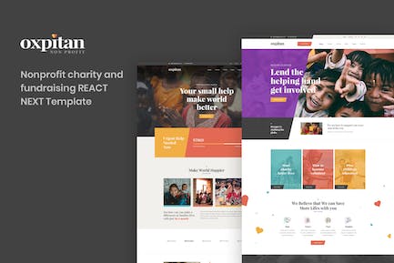 Oxpitan - React Next Nonprofit Charity Template Oxpian-Reaction Next非营利慈善模板