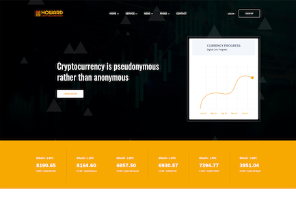 Howard - React JS Crypto Currency Template Howard-Reaction JS Crypto货币模板