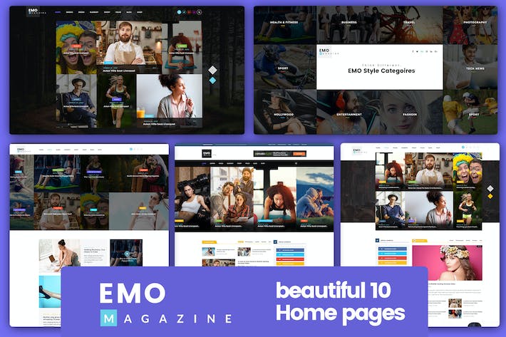 EMO - 最终的杂志 新闻和博客PSD模板